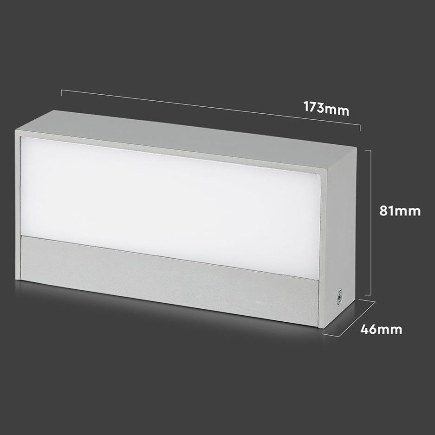 LED vägglampa för utomhusbruk LED/9W/230V 4000K IP65