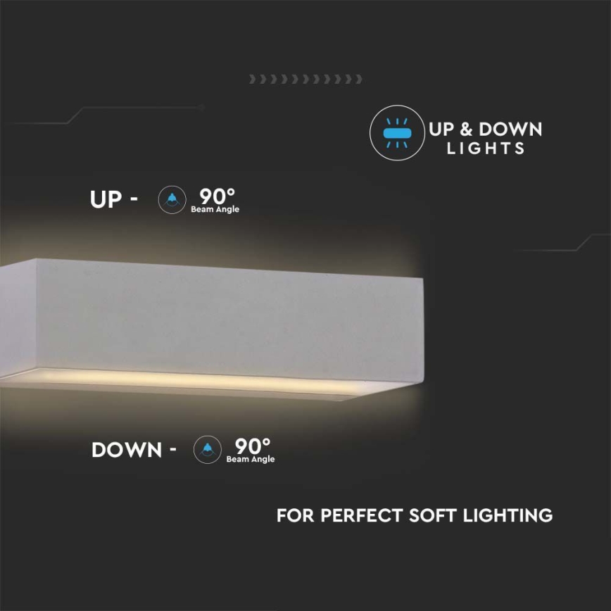 LED vägglampa för utomhusbruk LED/9W/230V 6400K IP65