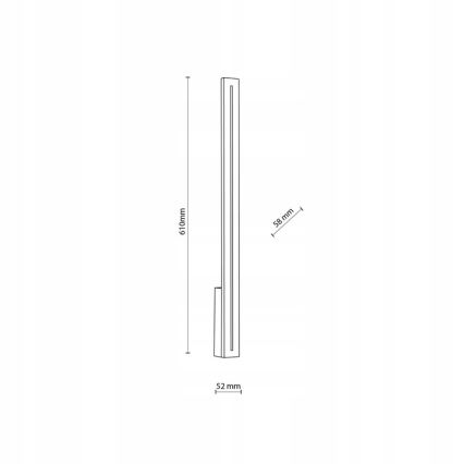 LED vägglampa för utomhusbruk LINEA LED/12W/230V IP65 61 cm antracit