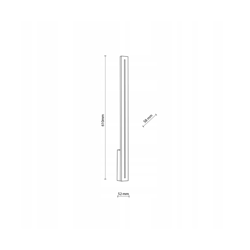 LED vägglampa för utomhusbruk LINEA LED/12W/230V IP65 61 cm antracit
