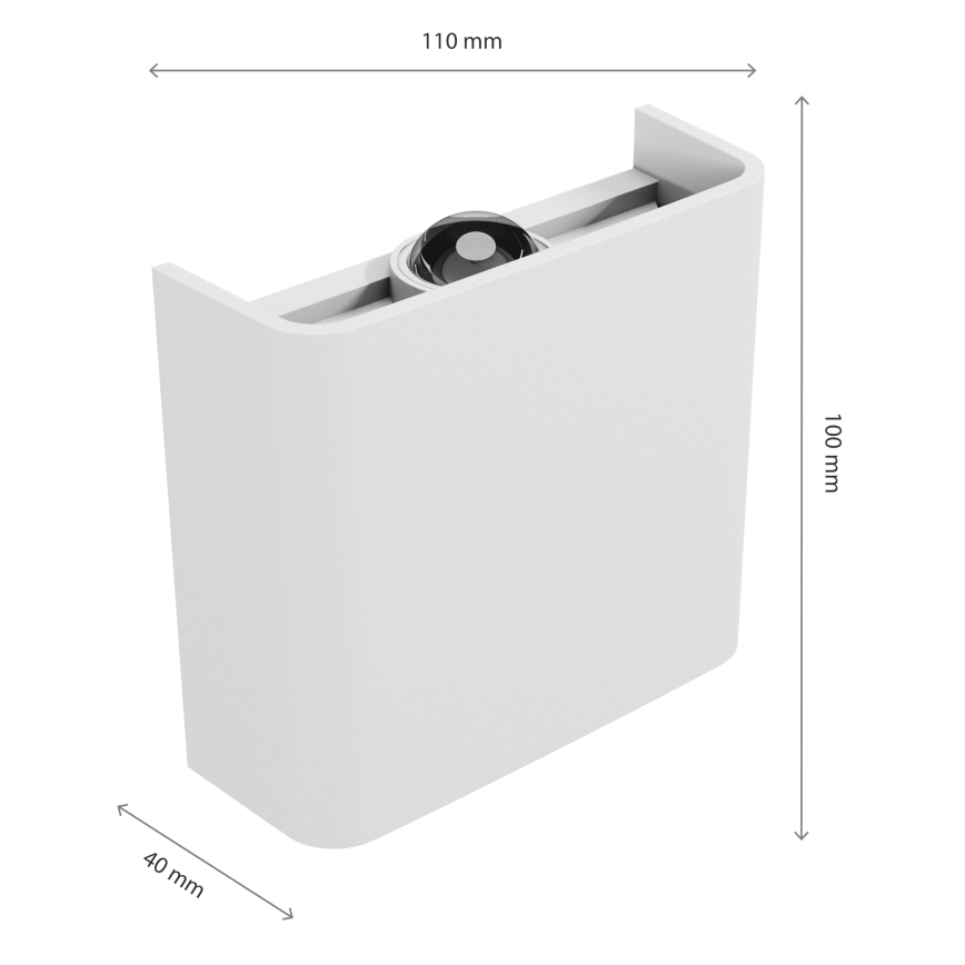 LED vägglampa för utomhusbruk LUNARIX LED/2W/230V 3000-6000K CRI 90 IP54 vit