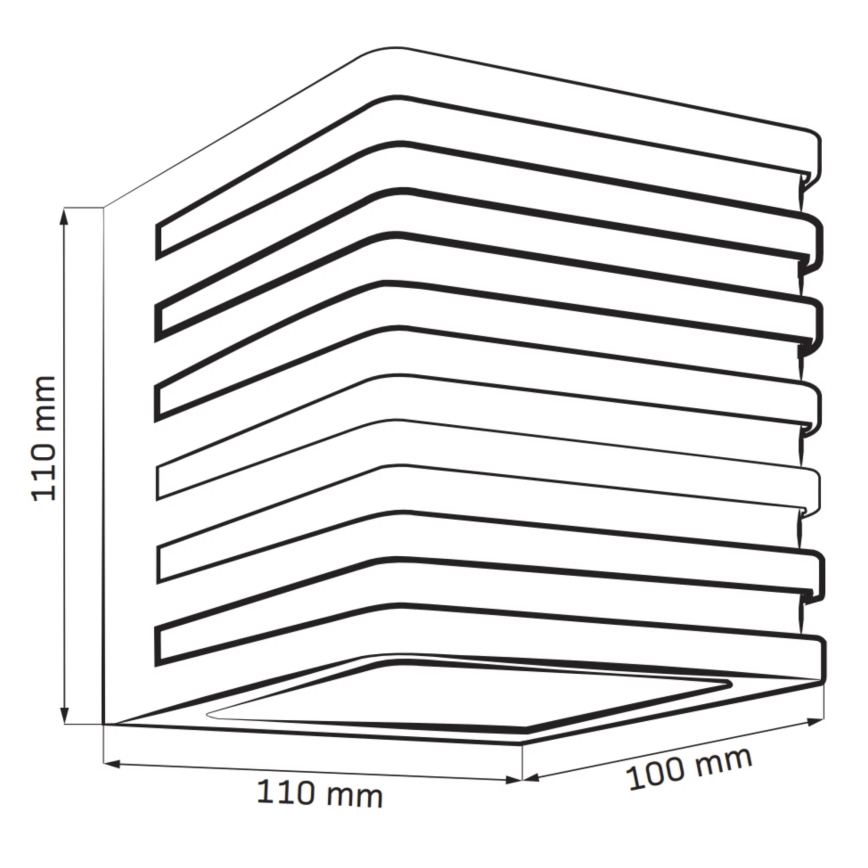 LED vägglampa för utomhusbruk MAXWELL LED/10W/230V IP54 antracit