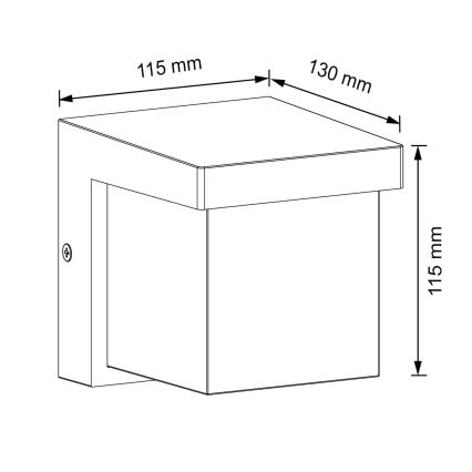 LED vägglampa för utomhusbruk MORGAN LED/10W/230V IP54
