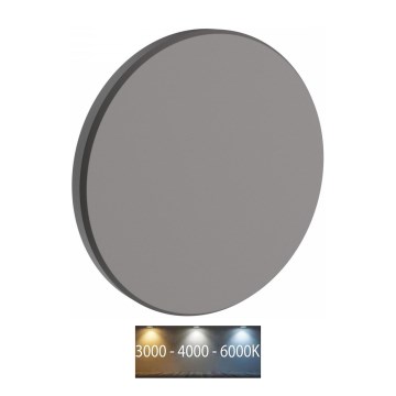 LED vägglampa för utomhusbruk PIATTA LED/9W/230V 3000/4000/6000K diameter 12 cm IP44 grå