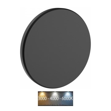 LED vägglampa för utomhusbruk PIATTA LED/9W/230V 3000/4000/6000K diameter 12 cm IP44 svart