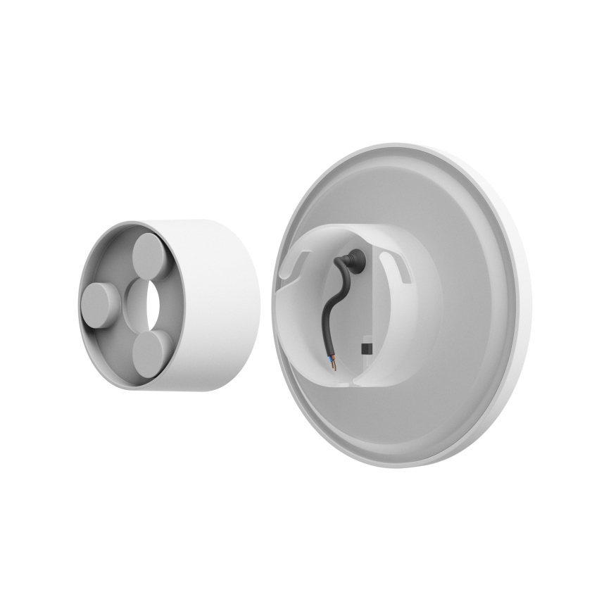 LED vägglampa för utomhusbruk PIATTA LED/9W/230V 3000/4000/6000K diameter 12 cm IP44 vit