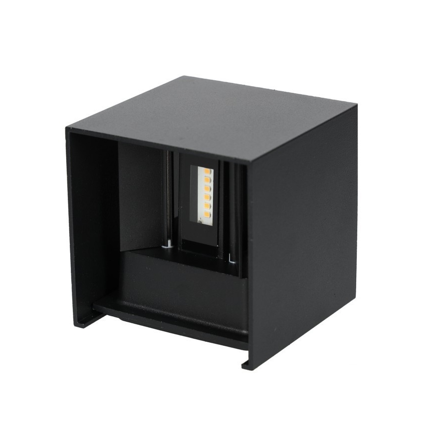 LED vägglampa för utomhusbruk QUERK 2xLED/3W/230V 3000K IP54 svart