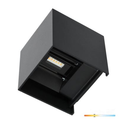 LED vägglampa för utomhusbruk QUERK 2xLED/3W/230V 3000K IP54 svart