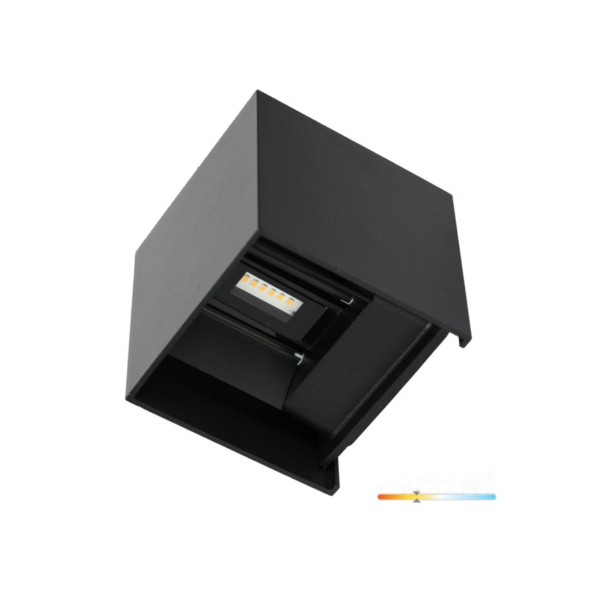 LED vägglampa för utomhusbruk QUERK 2xLED/3W/230V 3000K IP54 svart