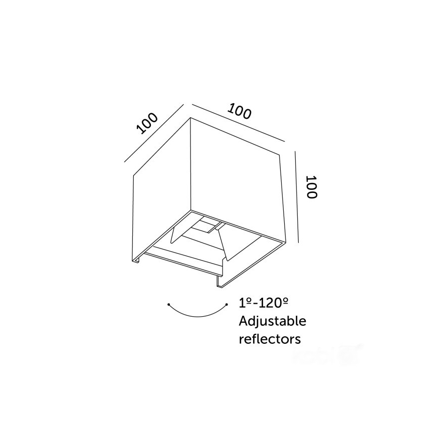 LED vägglampa för utomhusbruk QUERK 2xLED/3W/230V 3000K IP54 svart