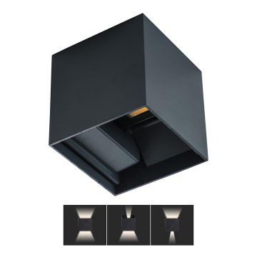 LED vägglampa för utomhusbruk REKA LED/7W/230V IP54 antracit