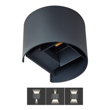 LED vägglampa för utomhusbruk REKA LED/7W/230V IP54 antracit