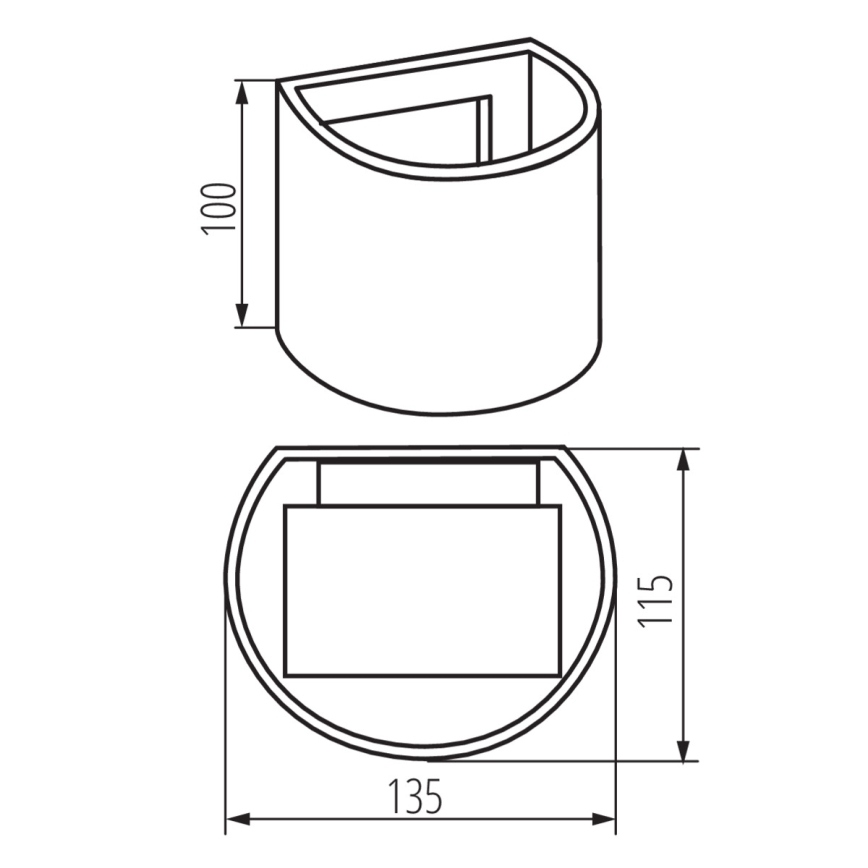 LED vägglampa för utomhusbruk REKA LED/7W/230V IP54 antracit