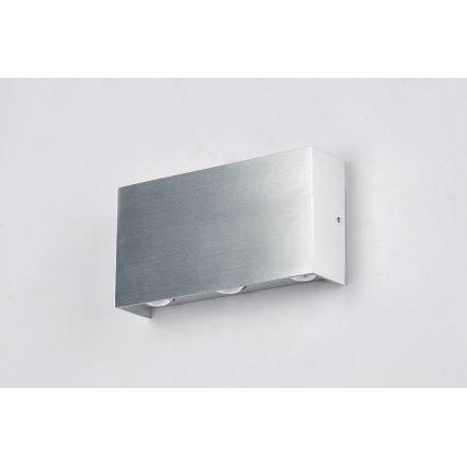 LED vägglampa för utomhusbruk SILBER 6xLED/1W/230V IP54