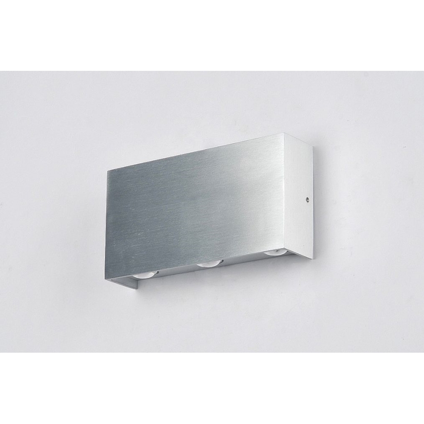 LED vägglampa för utomhusbruk SILBER 6xLED/1W/230V IP54