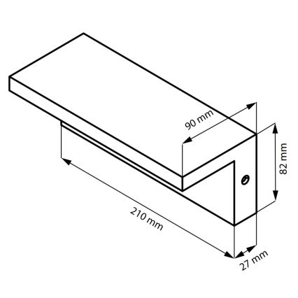 LED vägglampa för utomhusbruk TESA LED/10W/230V IP54 svart