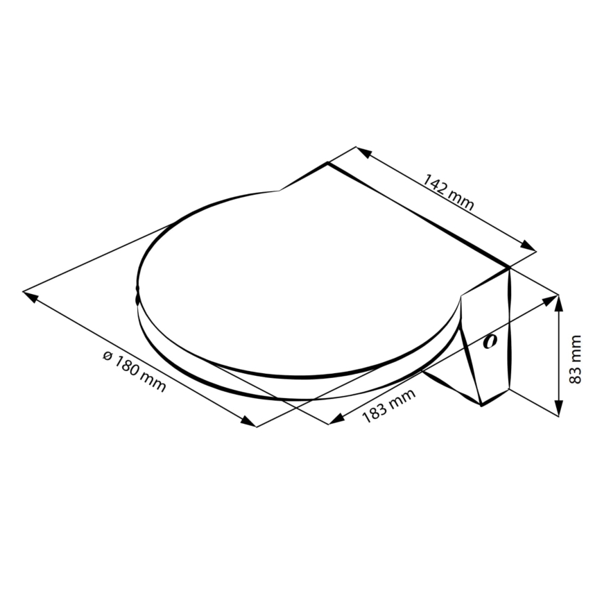 LED vägglampa för utomhusbruk TESA LED/10W/230V IP54 svart