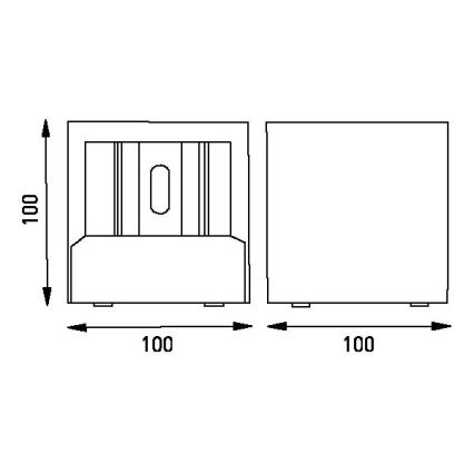 LED vägglampa för utomhusbruk TILL LED/6W/230V IP44