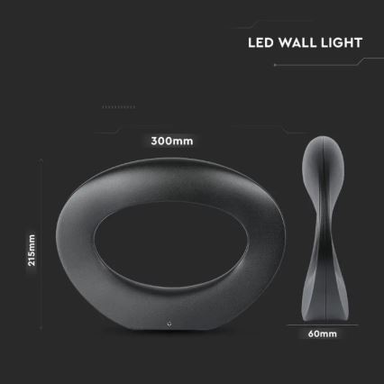 LED Vägglampa LED/9W/230V