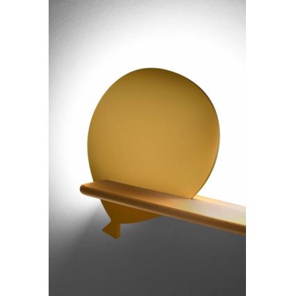LED vägglampa med hylla för barn BALLOON LED/4W/230V gul/trä