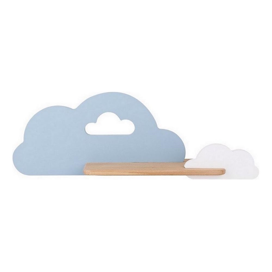 LED vägglampa med hylla för barn CLOUD LED/5W/230V blå/vit