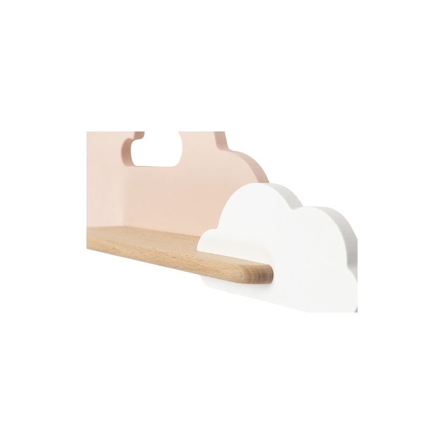 LED vägglampa med hylla för barn CLOUD LED/5W/230V rosa/vit