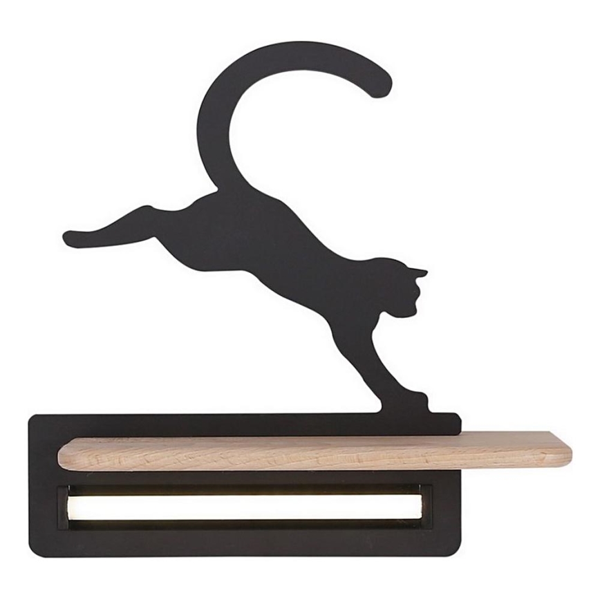 LED vägglampa med hylla för barn JUMPING CAT LED/5W/230V