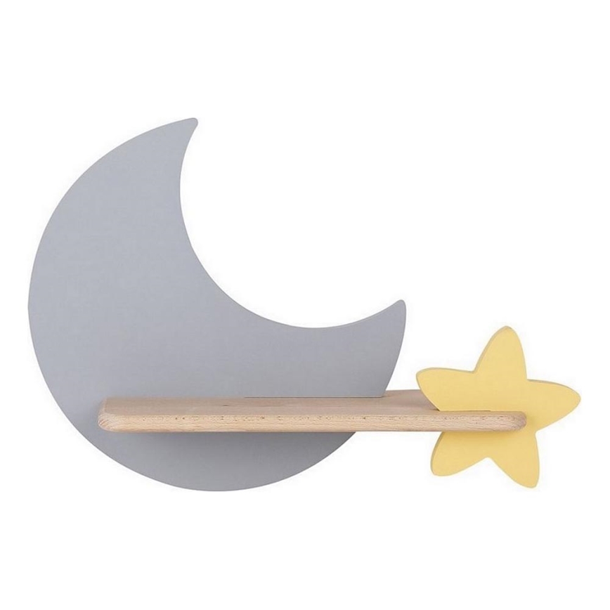 LED vägglampa med hylla för barn MOON LED/5W/230V