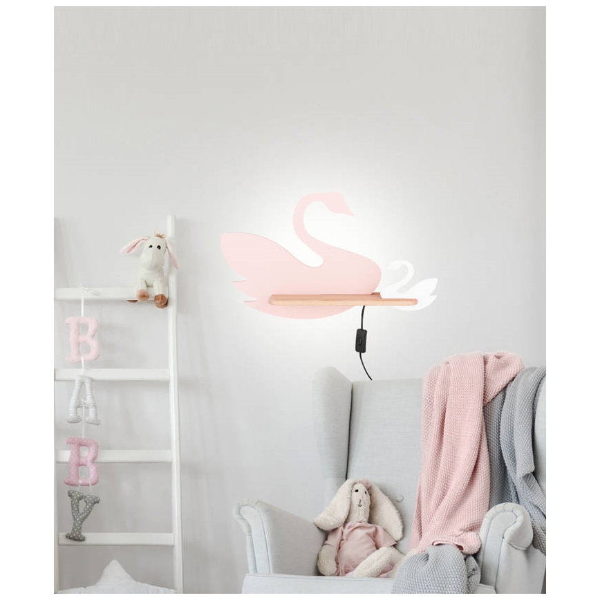 LED vägglampa med hylla för barn SWAN LED/5W/230V