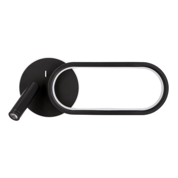 LED Vägglampa MONET LED/13W/230V + LED/2W 3000/4000/6000K svart
