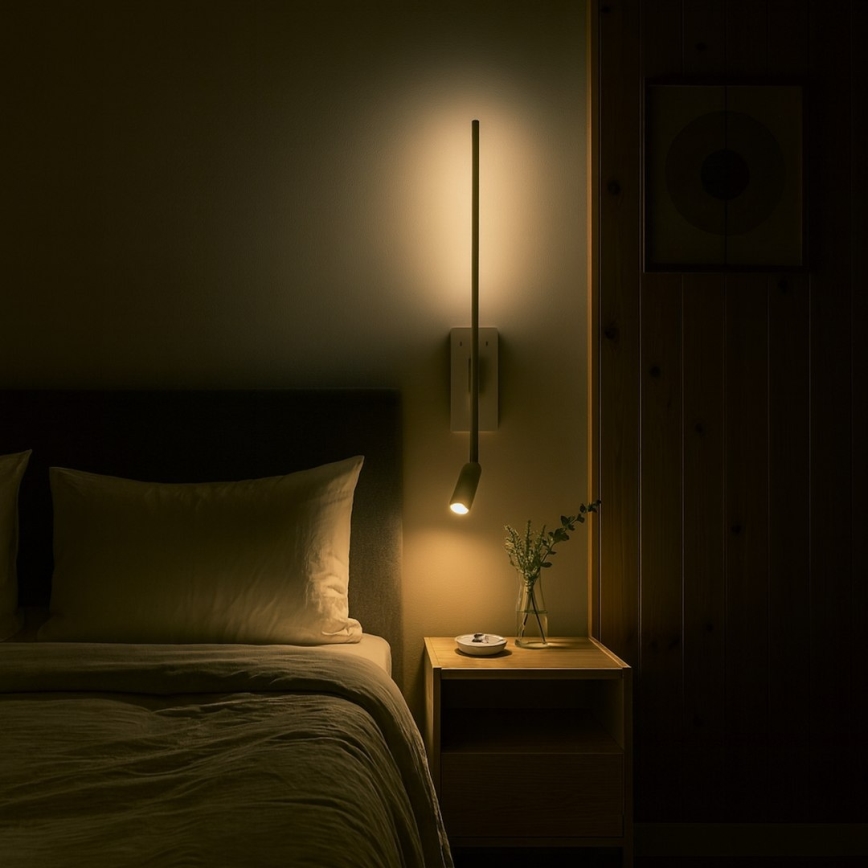 LED-vägglampa TORCH LED/6W/230V + LED/3W, vit