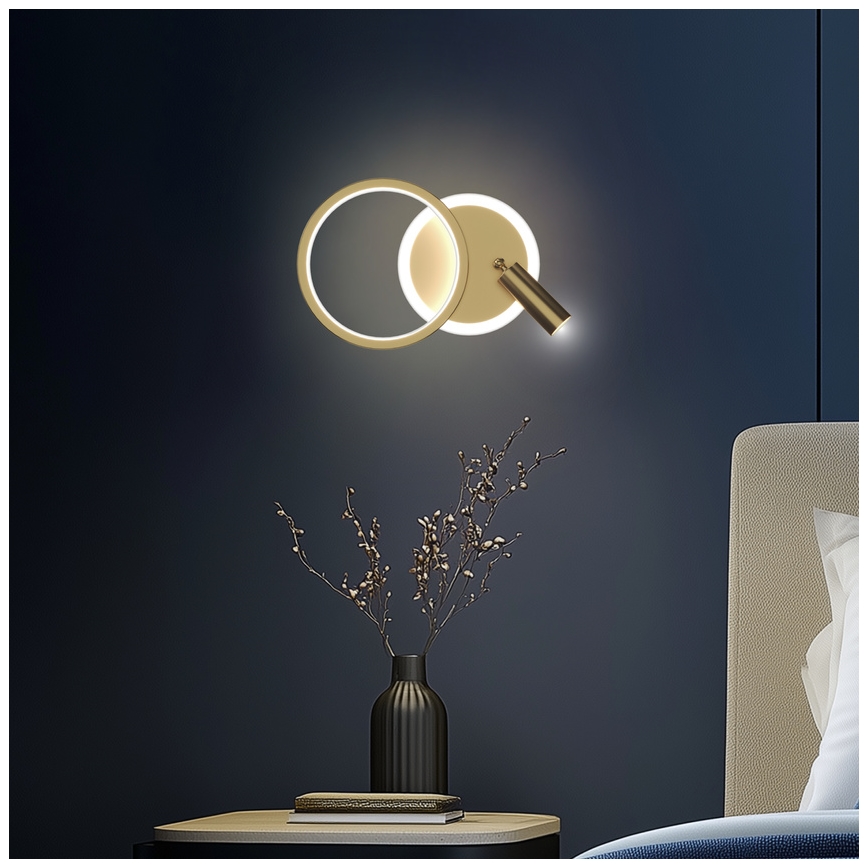 LED väggspot MONET LED/15W/230V guld