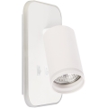 LED väggspot PIPE 1xGU10/10W/230V + LED/6W vit