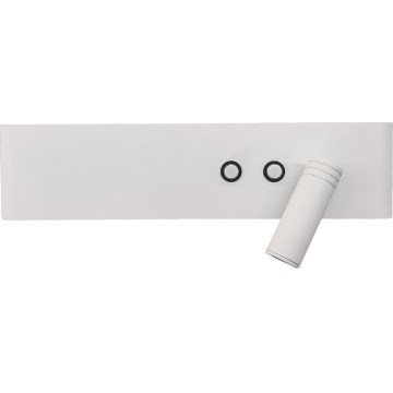 LED väggspot RESORT LED/10W/230V + LED/3W, vit, höger