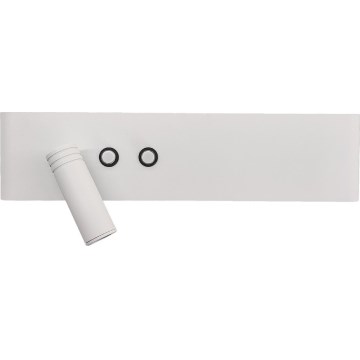 LED-väggspot RESORT LED/10W/230V + LED/3W, vit, vänster