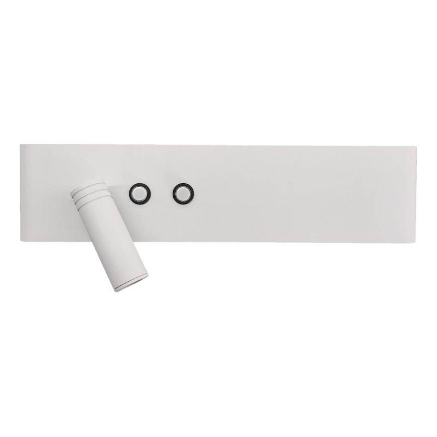 LED-väggspot RESORT LED/10W/230V + LED/3W, vit, vänster