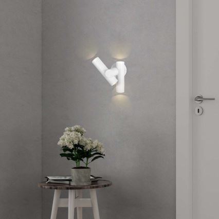LED Utomhus wall flexible spotlight 2xLED/3W/230V 4000K IP44 vit