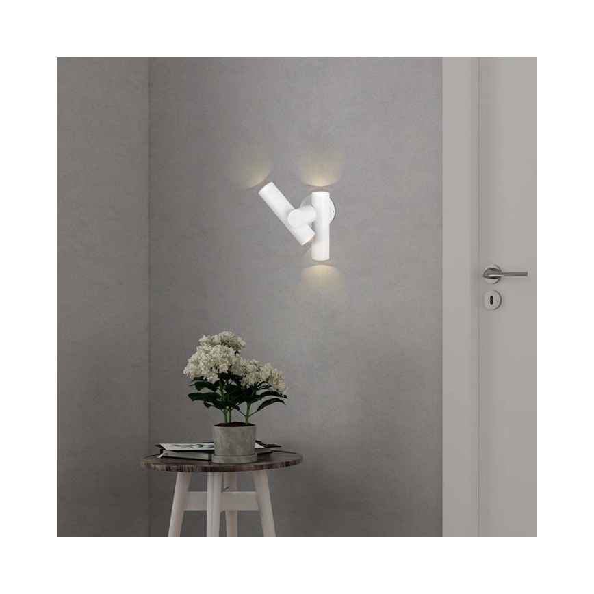 LED Utomhus wall flexible spotlight 2xLED/3W/230V 4000K IP44 vit