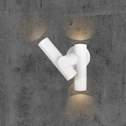 LED Utomhus wall flexible spotlight 2xLED/3W/230V 4000K IP44 vit