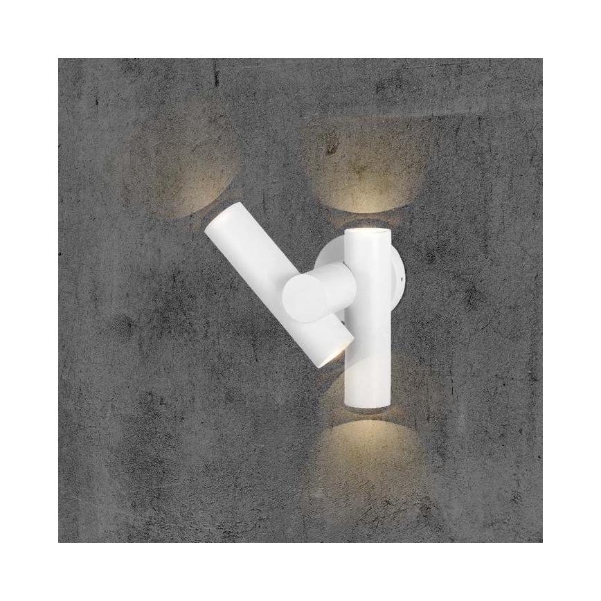 LED Utomhus wall flexible spotlight 2xLED/3W/230V 4000K IP44 vit