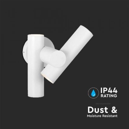 LED Utomhus wall flexible spotlight 2xLED/3W/230V 4000K IP44 vit