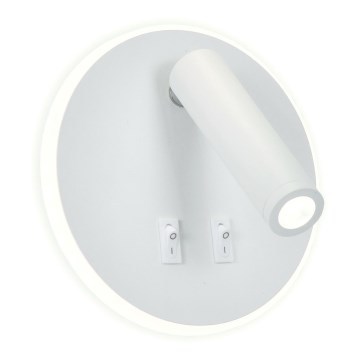 LED väggspotlight IRIS LED/12W/230V 3000K vit
