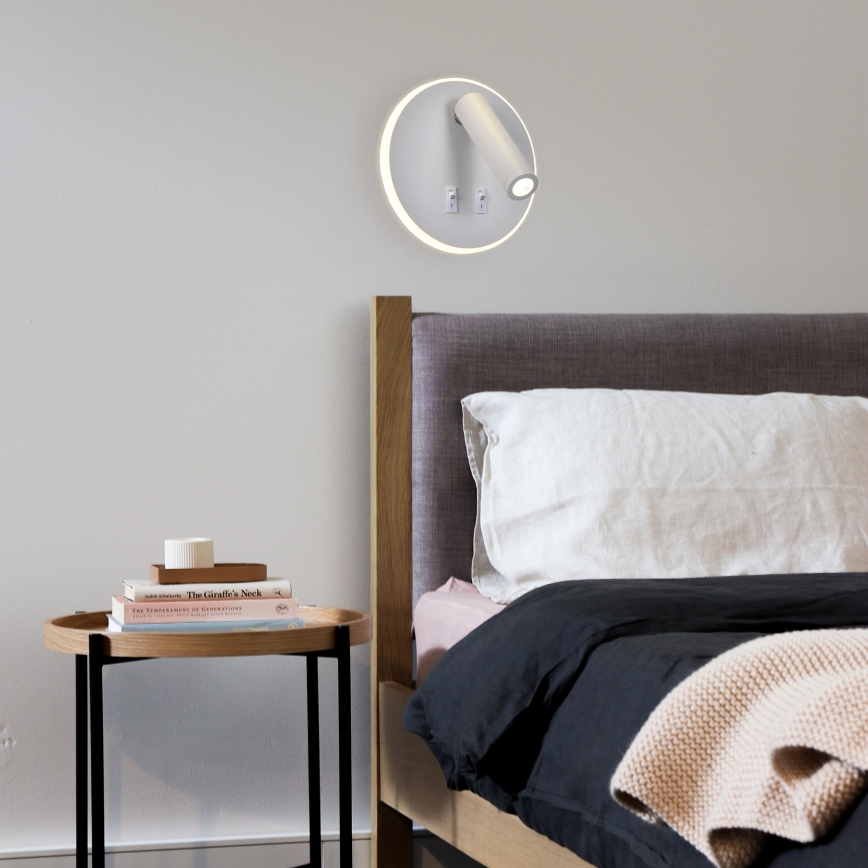 LED väggspotlight IRIS LED/12W/230V 3000K vit