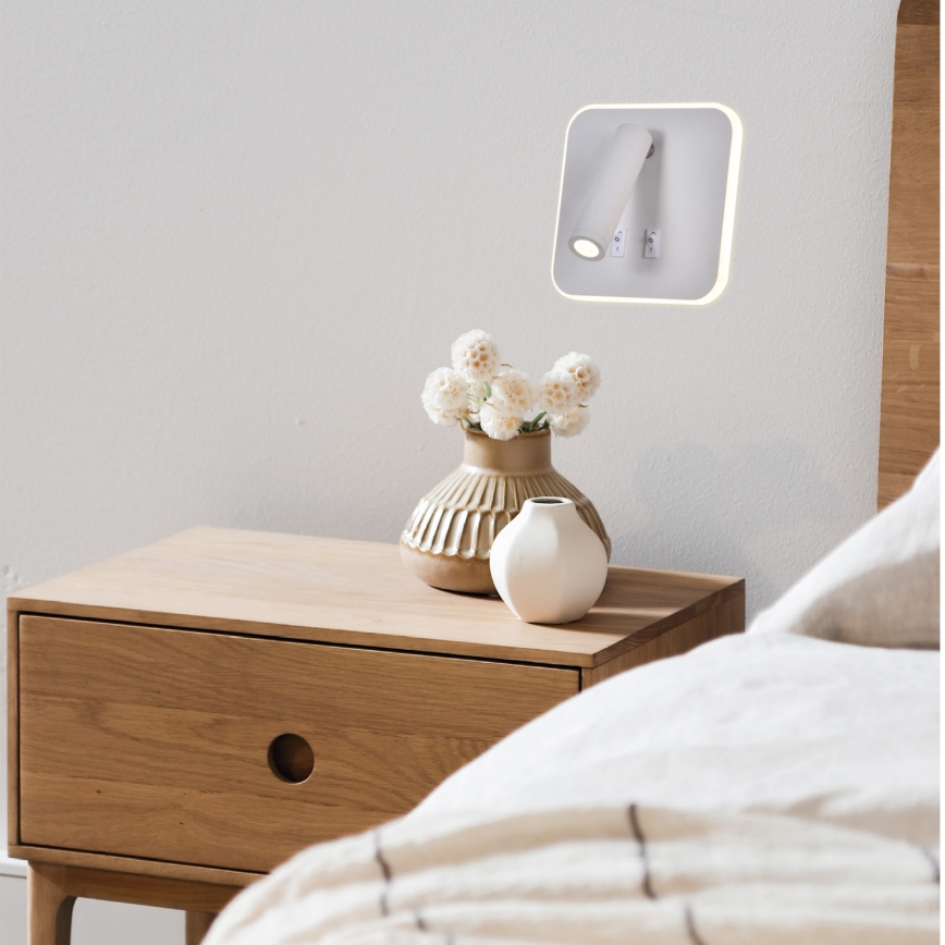 LED väggspotlight IRIS LED/14W/230V 3000K vit