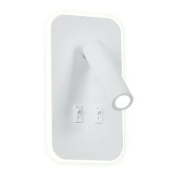 LED väggspotlight IRIS LED/14W/230V 3000K vit