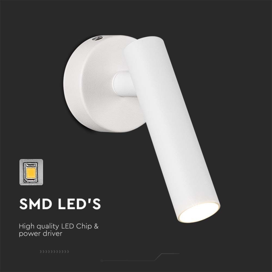 LED väggspotlight LED/2W/230V 3000K vit
