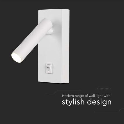 LED väggspotlight LED/2W/230V 4000K vit