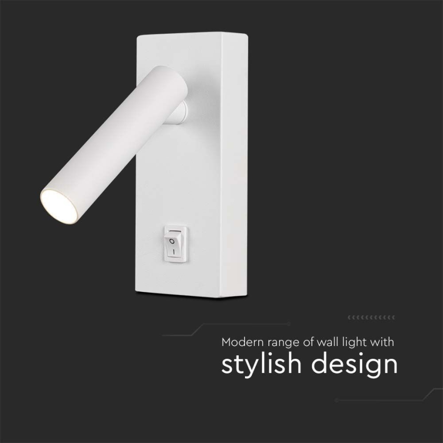 LED väggspotlight LED/2W/230V 4000K vit