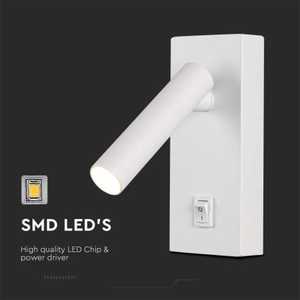 LED väggspotlight LED/2W/230V 4000K vit