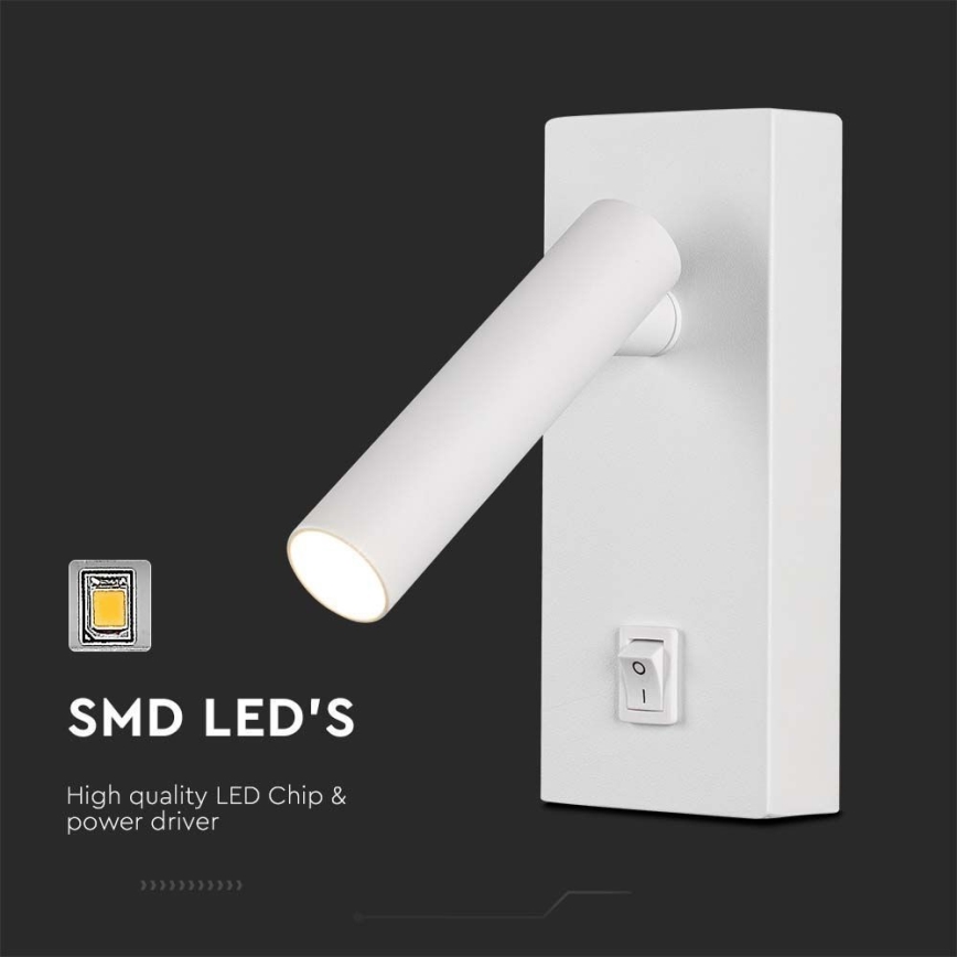 LED väggspotlight LED/2W/230V 4000K vit